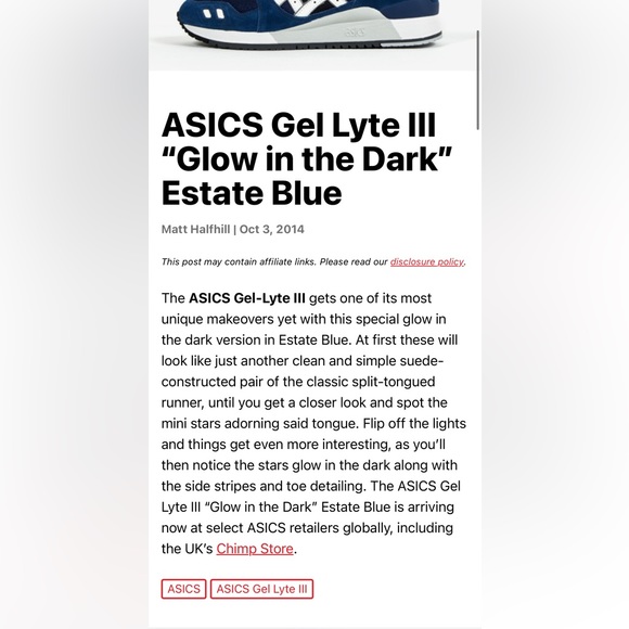 ASICS Gel Lyte 3 “Glow in the Dark”, rare, size 38 EU/US 6 - Picture 6 of 6